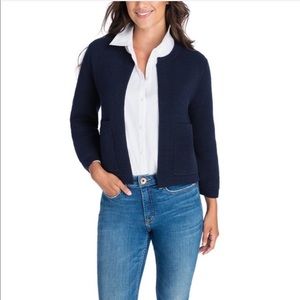 Vineyard Vines Blue Open Knit Cardigan Sweater size medium